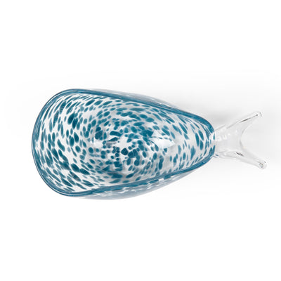 Seaside Glass Fish Bowl, Navy Blue, Large