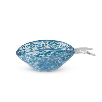 Seaside Glass Fish Bowl, Navy Blue, Small