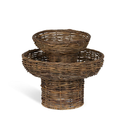 Island Palm Decorative Pedestals, Set of 2