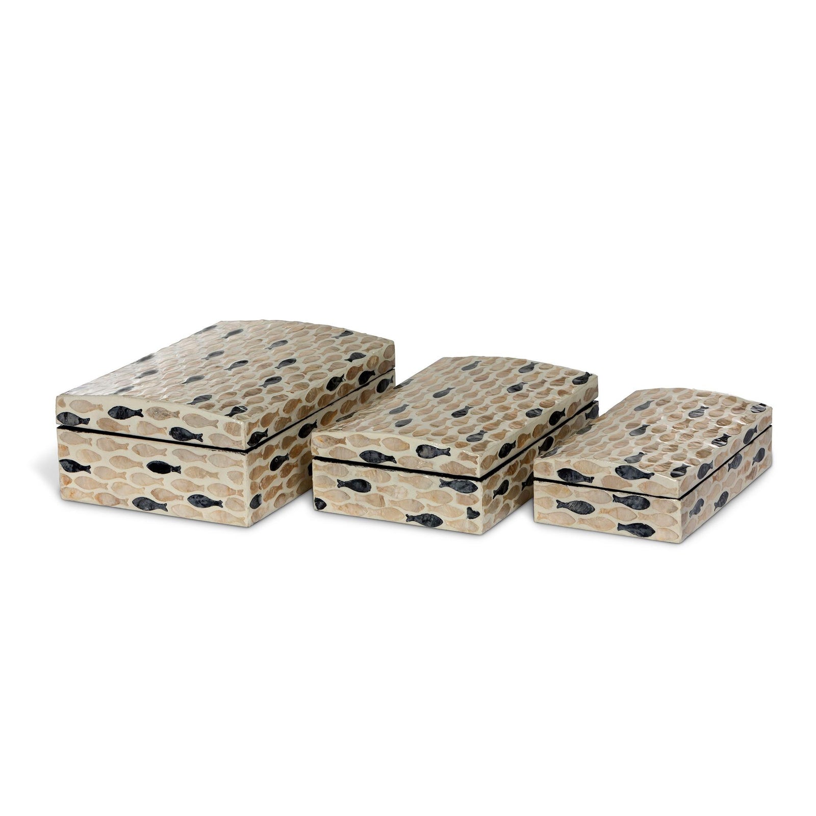Capraia Coast Decorative Boxes, Set of 3, Nautical
