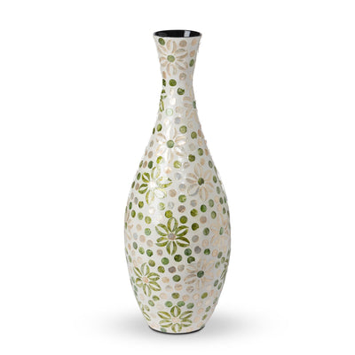 Capraia Coast Floral Vase, Capiz