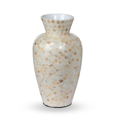Capraia Coast Mosaic Vase, Mother of Pearl