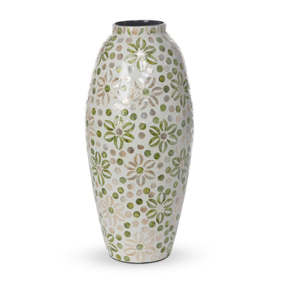 Capraia Coast Large Floral Vase, Capiz