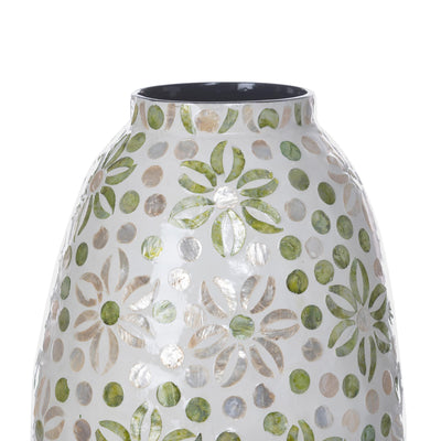Capraia Coast Large Floral Vase, Capiz