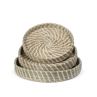 Capraia Coast Round Decorative Trays, Set of 3
