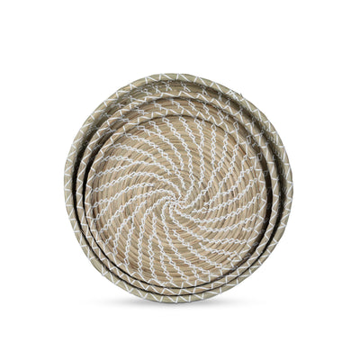 Capraia Coast Round Decorative Trays, Set of 3
