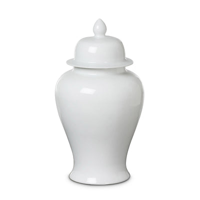 Imperial Ceramic Ginger Jar, Ivory, Large