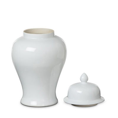 Imperial Ceramic Ginger Jar, Ivory, Large