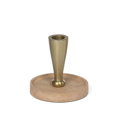 Harrison Candle Holder, Travertine, Set of 3