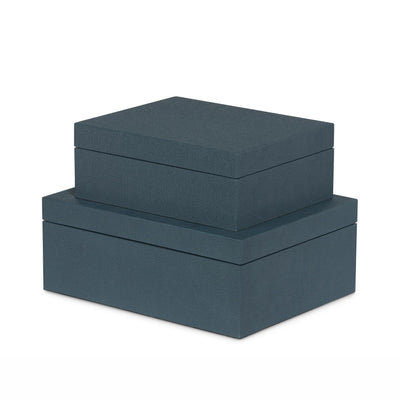 St. Tropez Decorative Boxes, Set of 2, Indigo