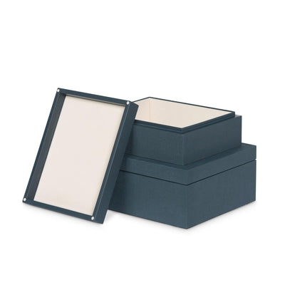 St. Tropez Decorative Boxes, Set of 2, Indigo