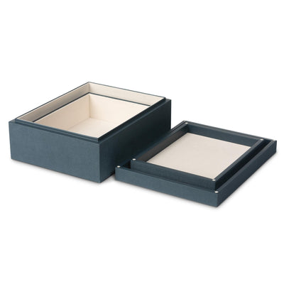 St. Tropez Decorative Boxes, Set of 2, Indigo