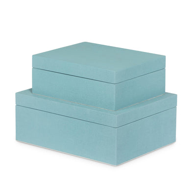 St. Tropez Decorative Boxes, Set of 2, Mistral Blue