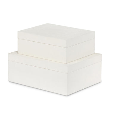 St. Tropez Decorative Boxes, Set of 2, Silk Linen