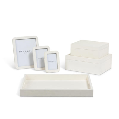 St. Tropez Decorative Boxes, Set of 2, Silk Linen