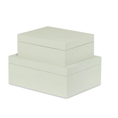 St. Tropez Decorative Boxes, Set of 2, Sage Whisper