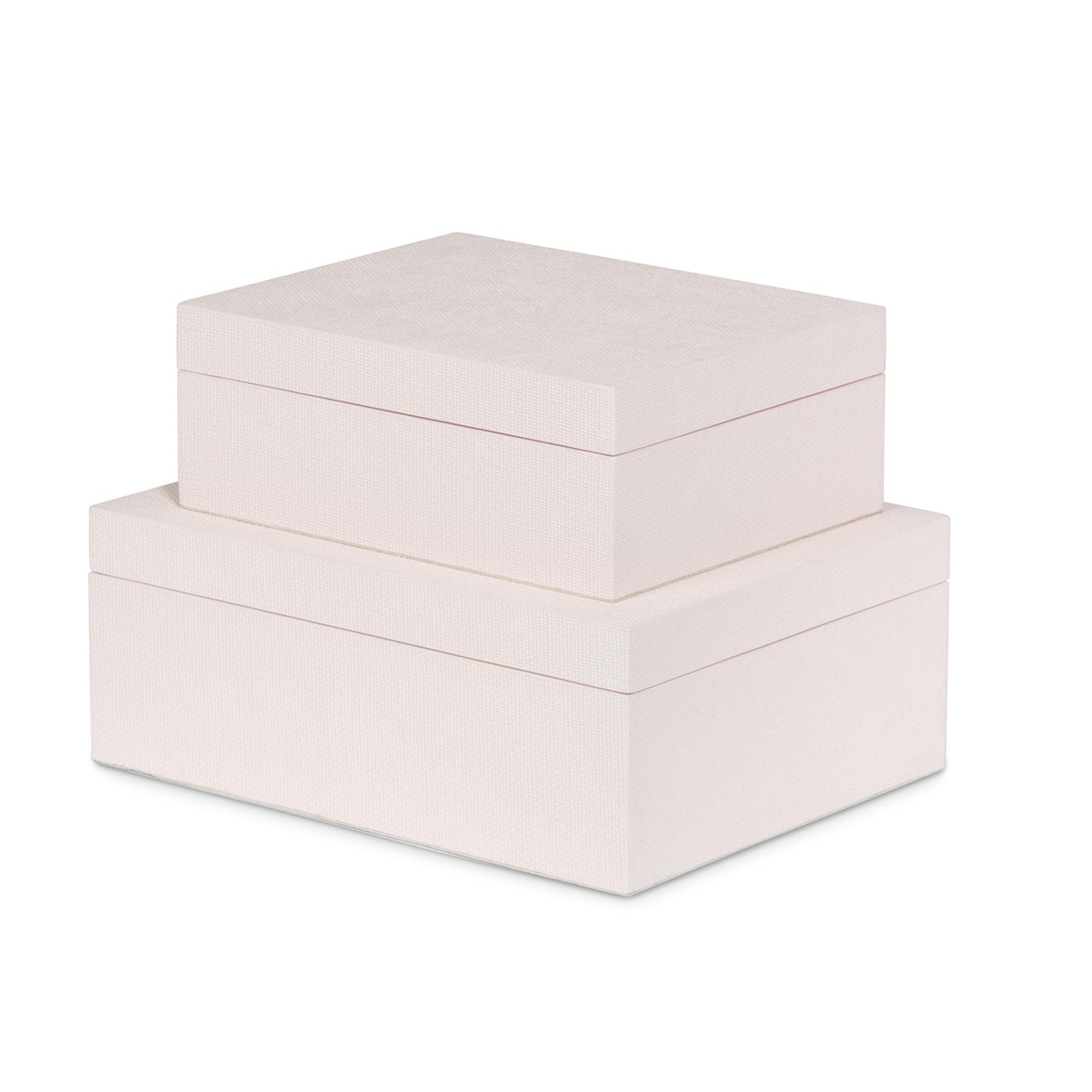 St. Tropez Decorative Boxes, Set of 2, Blush Pearl