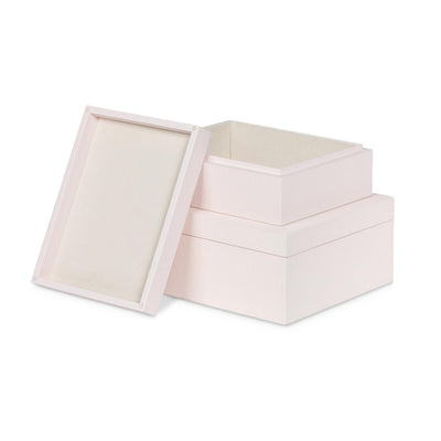St. Tropez Decorative Boxes, Set of 2, Blush Pearl