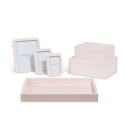 St. Tropez Decorative Boxes, Set of 2, Blush Pearl