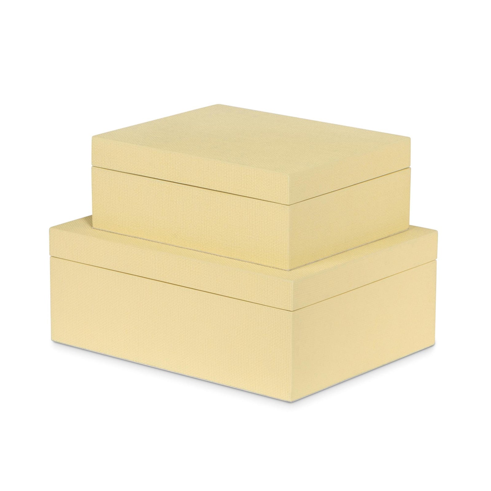 St. Tropez Decorative Boxes, Set of 2, Lemon Sorbet