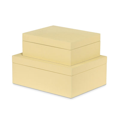 St. Tropez Decorative Boxes, Set of 2, Lemon Sorbet
