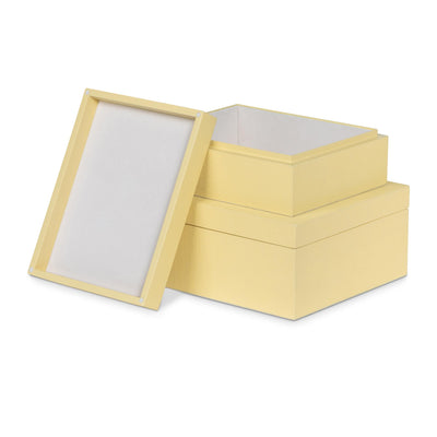 St. Tropez Decorative Boxes, Set of 2, Lemon Sorbet