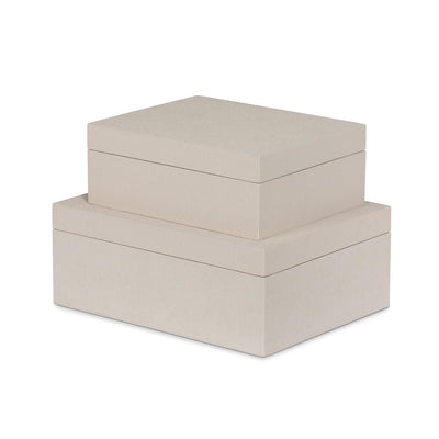 St. Tropez Decorative Boxes, Set of 2, Coastal Sand