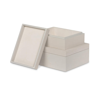 St. Tropez Decorative Boxes, Set of 2, Coastal Sand