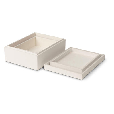 St. Tropez Decorative Boxes, Set of 2, Coastal Sand