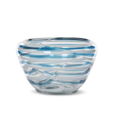 Ocean Glass Vessel, Swirl Blue