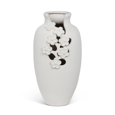 La Fleur Tall Vase, Matte White