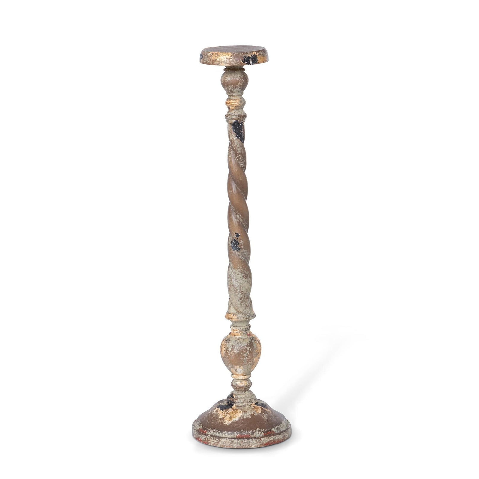 Delgado Carved Wood Candle Holder, 26"