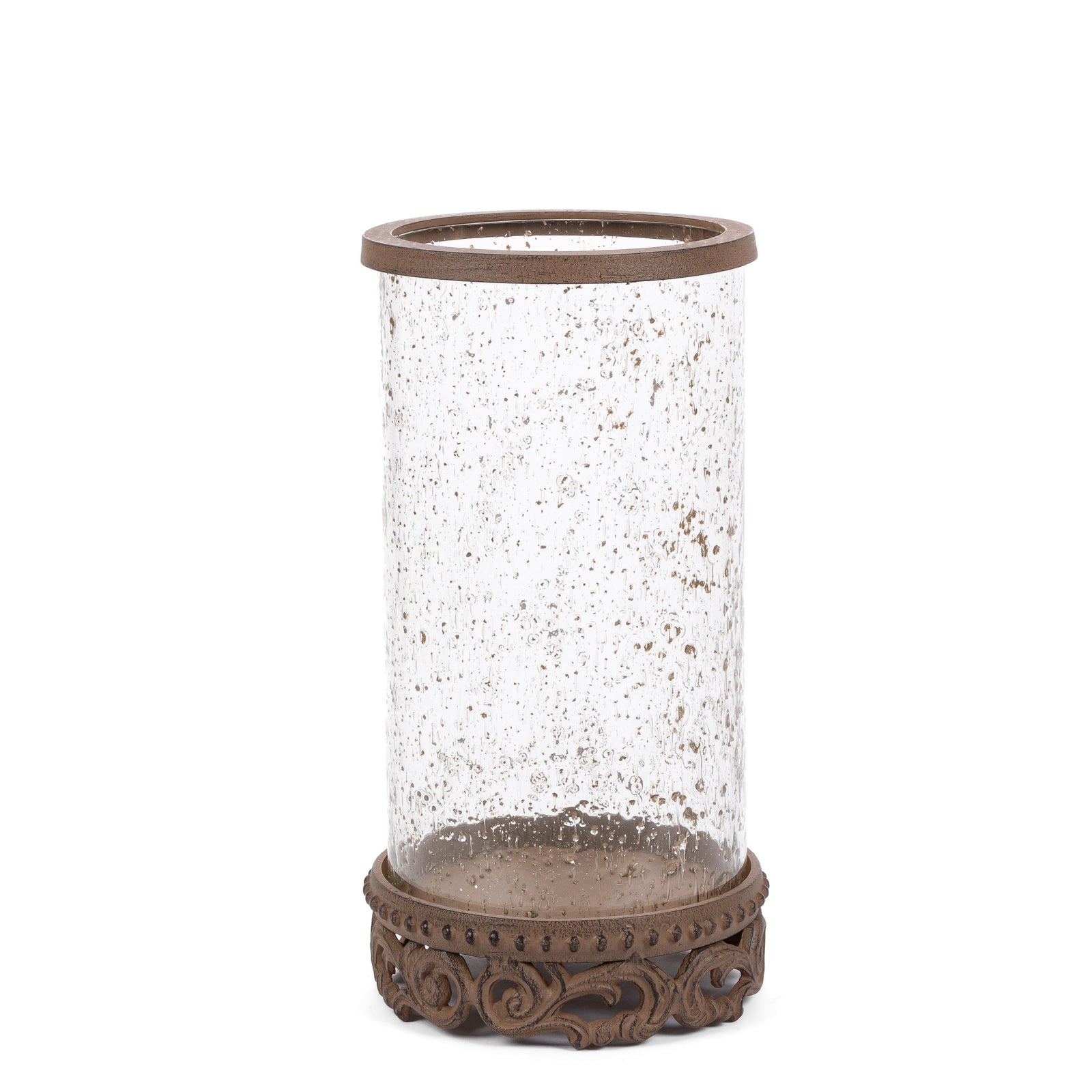 Acanthus Glass Hurricane, 12.75"