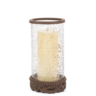 Acanthus Glass Hurricane, 12.75"