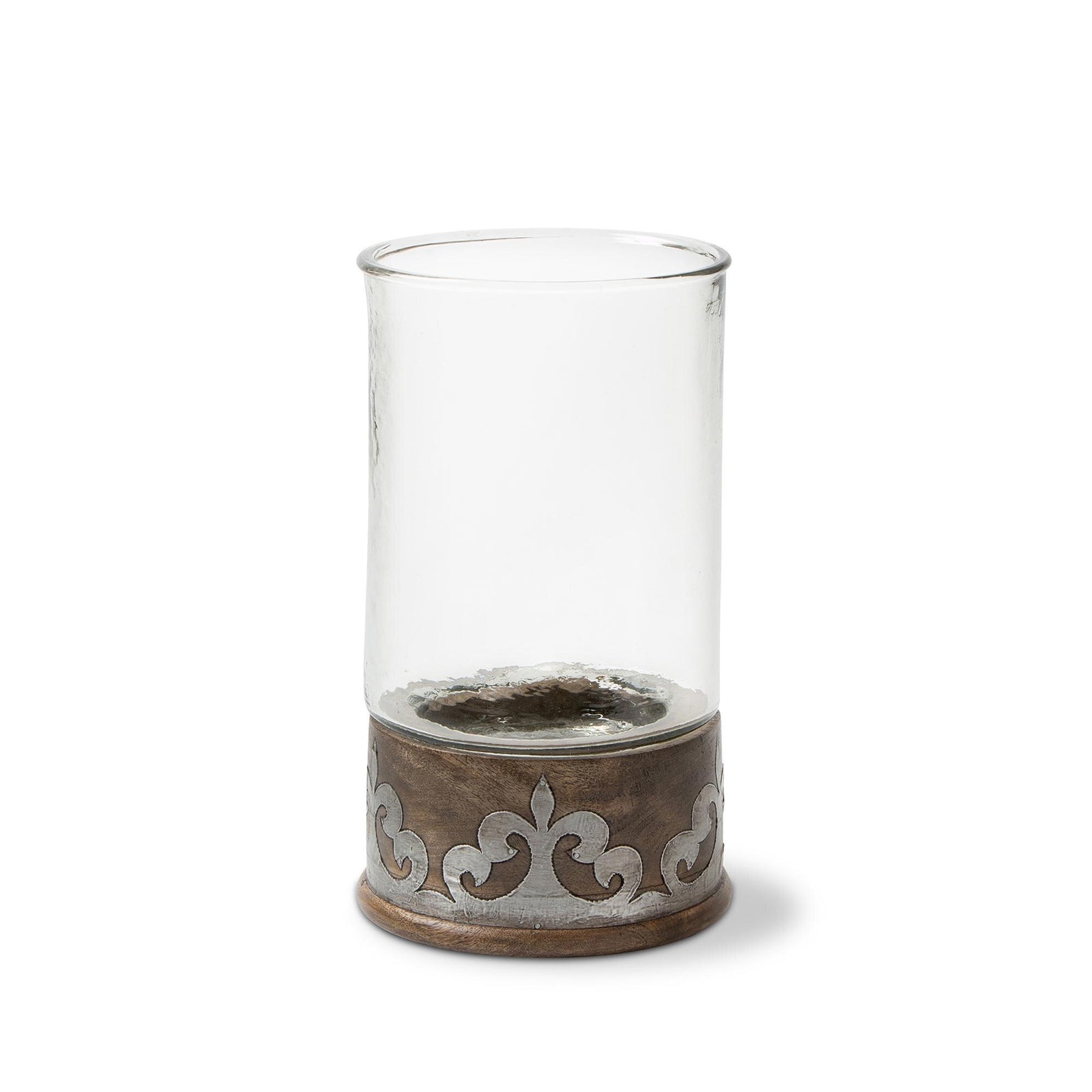 Heritage Inlay Wood Candleholder, 12.5"