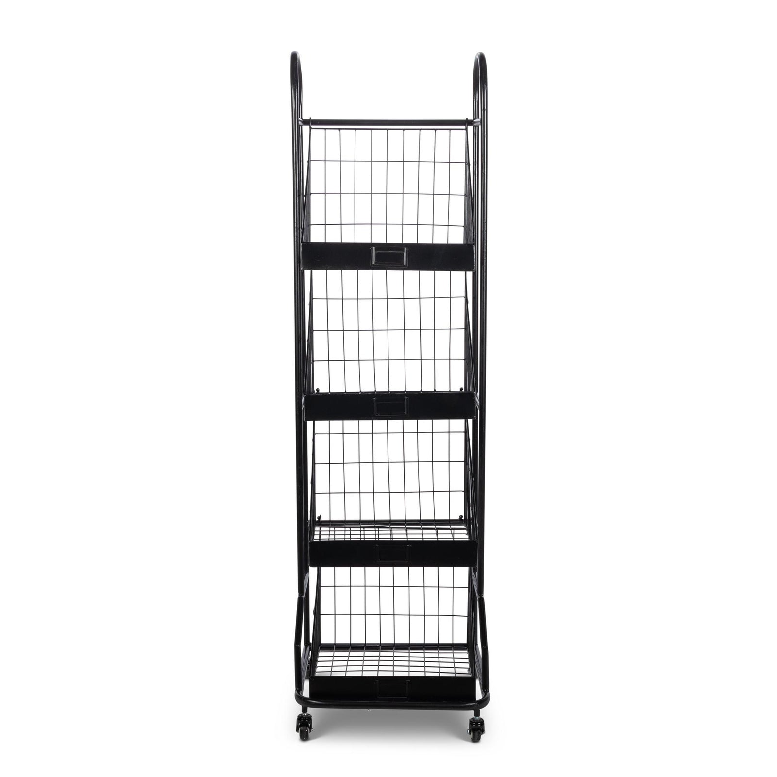 Grocer's Metal Bread Rack, Black