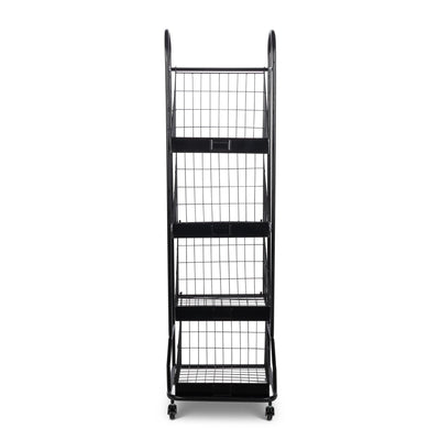 Grocer's Metal Bread Rack, Black