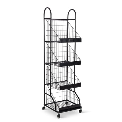 Grocer's Metal Bread Rack, Black