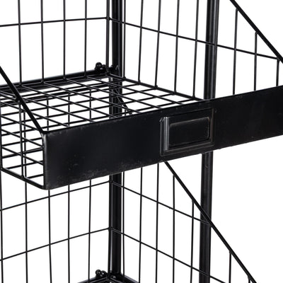 Grocer's Metal Bread Rack, Black