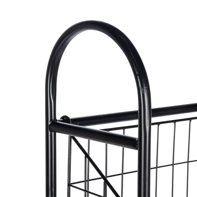 Grocer's Metal Bread Rack, Black