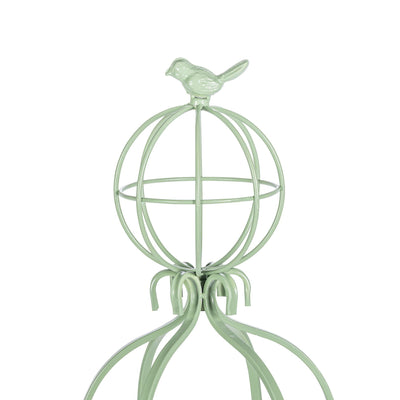 Fleur-de-Lis Planter Obelisk, Large, Soft Garden Green