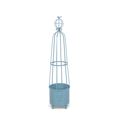 Fleur-de-Lis Planter Obelisk, Small, Provence Blue