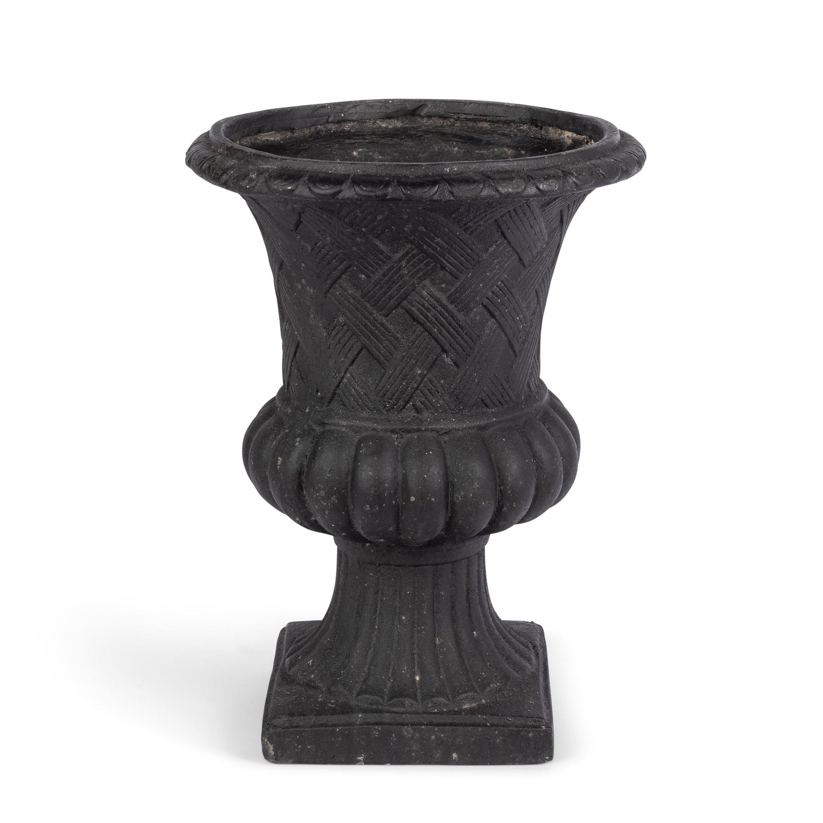 Lattice Weave Urn, Black