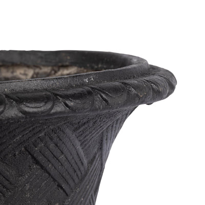Lattice Weave Urn, Black