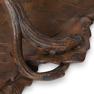 Cast Aluminum Grape Leaf Basket, Large