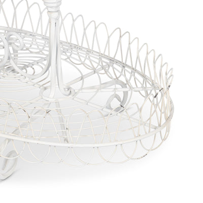 French Wire Stand, Antiqued White