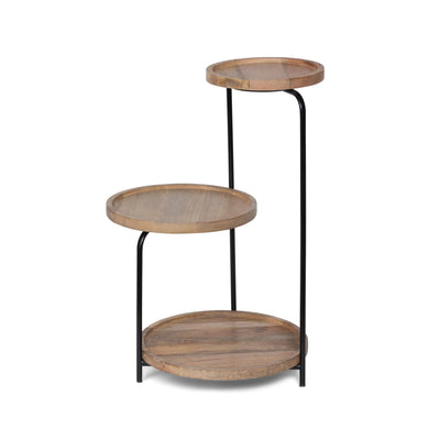 Tiered Wood and Iron Display Stand