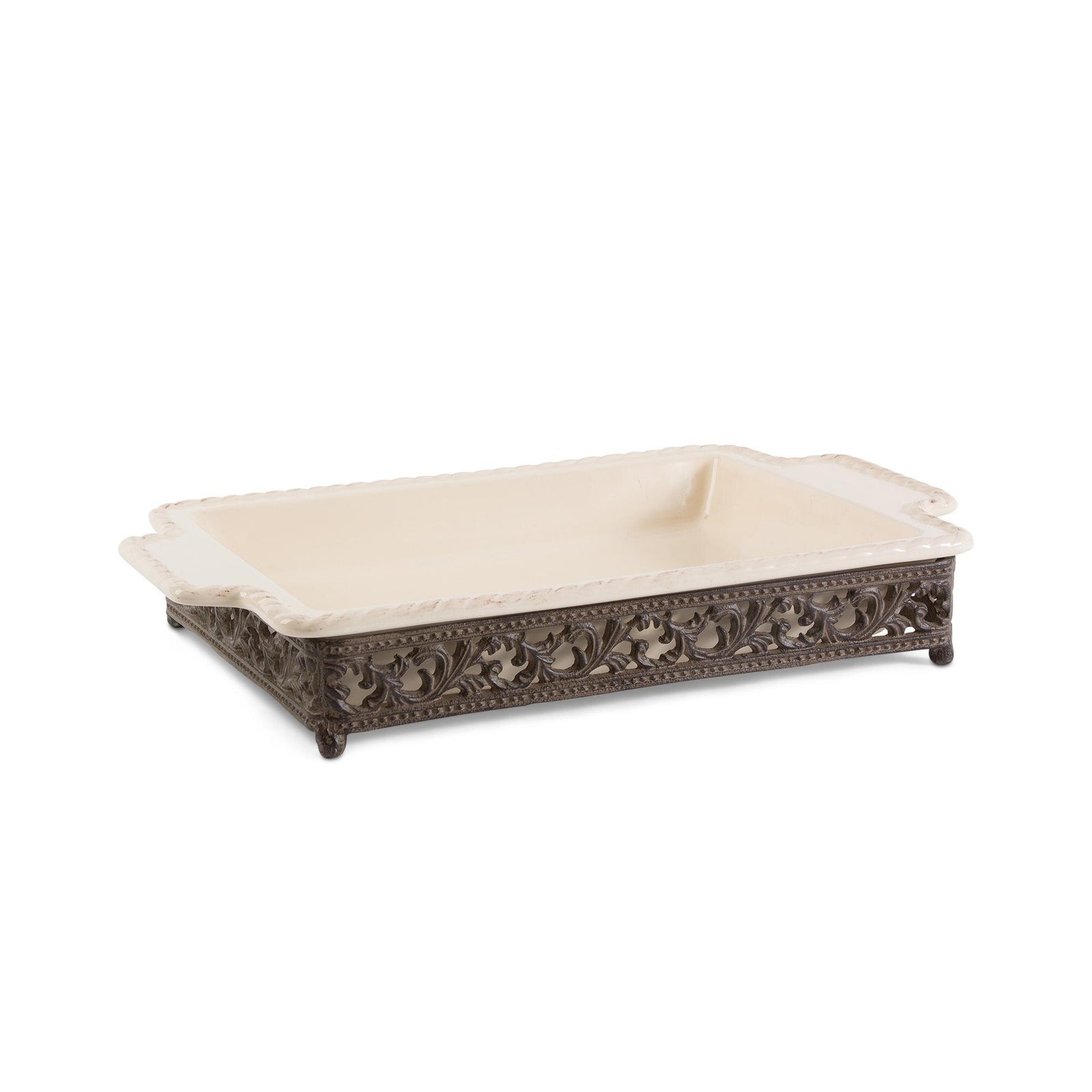 Acanthus Stoneware Baking Dish, 16"