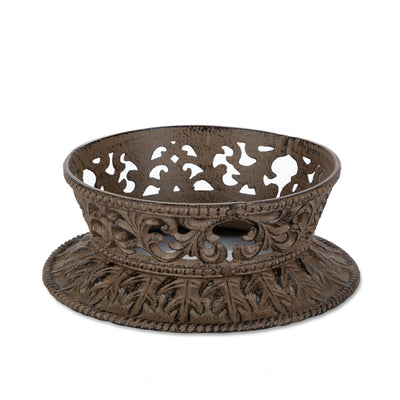 Acanthus Stoneware Bowl on Base
