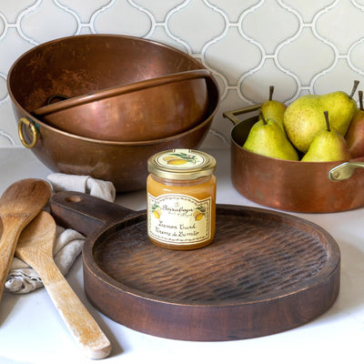 Carved Wood Serving Tray, 10"